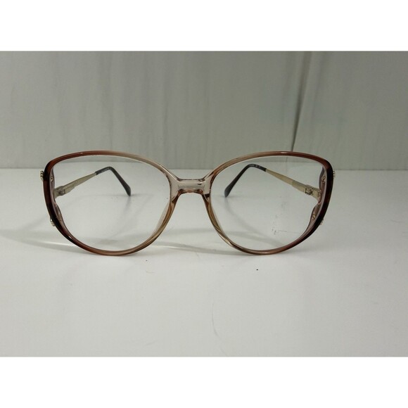 Gloria Vanderbilt 746 Zyloware Eyeglasses Frames Only Womens Gold Pink Oversized main image 6
